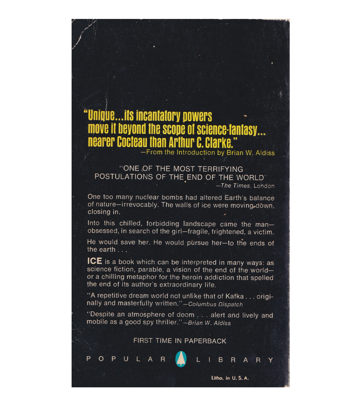 Anna Kavan: Ice (Popular Library, 1974)