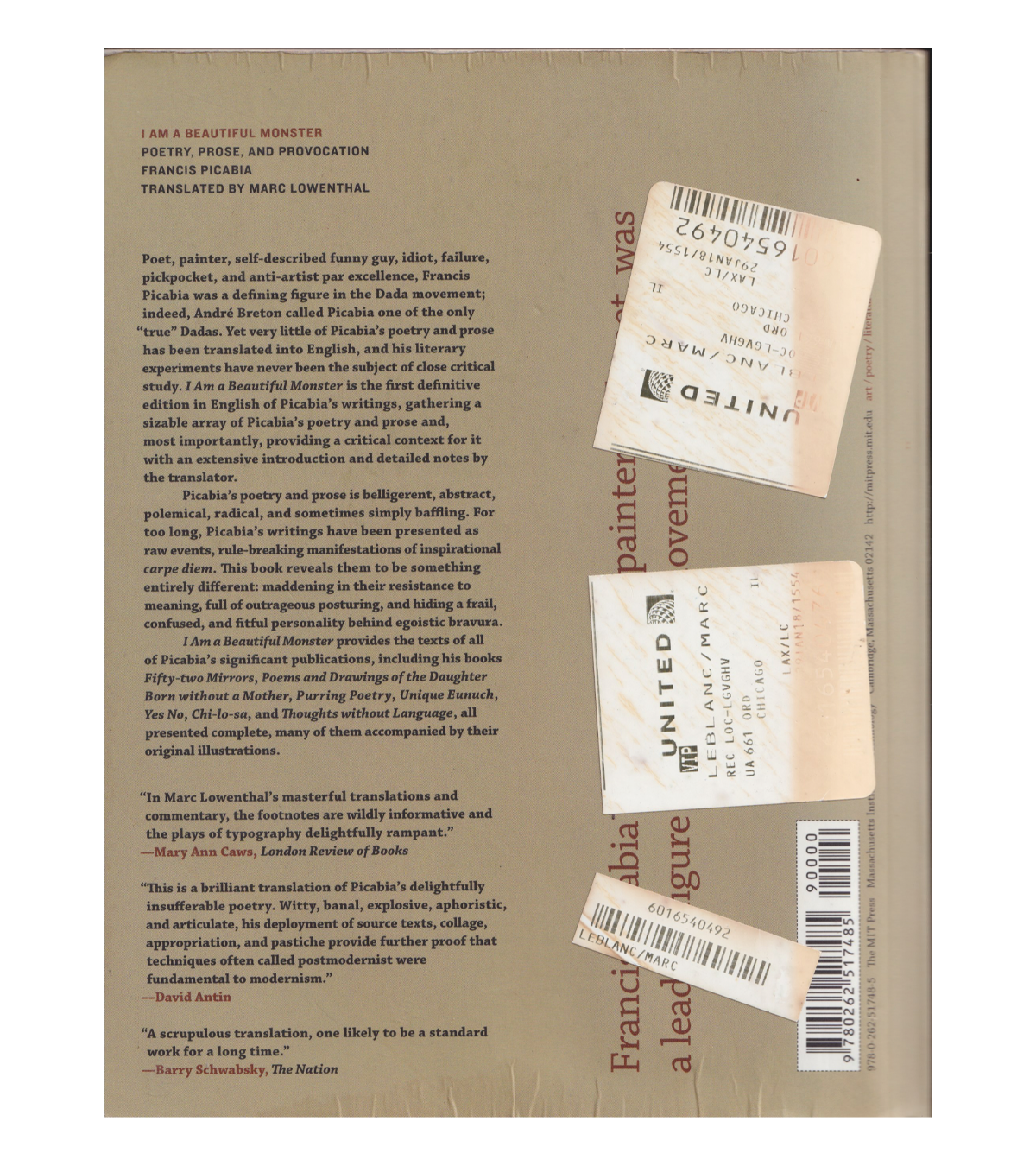 Francis Picabia: I Am A Beautiful Monster (MIT Press, 2012)