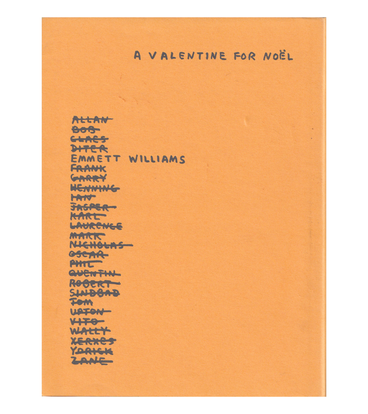 Emmett Williams: A Valentine for Noël, Four Variations on a Scheme (Something Else Press, 1973)