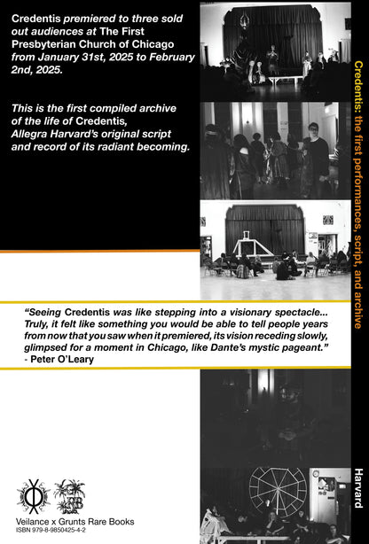 Allegra Harvard: Credentis (Grunts Rare Books & Veilance Books, 2025)