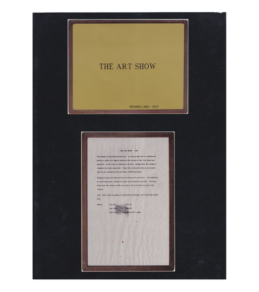 Edward Kienholz: The Art Show 1963 - 1977 (Berliner Künstlerprogramm & Centre Pompidou, 1977)