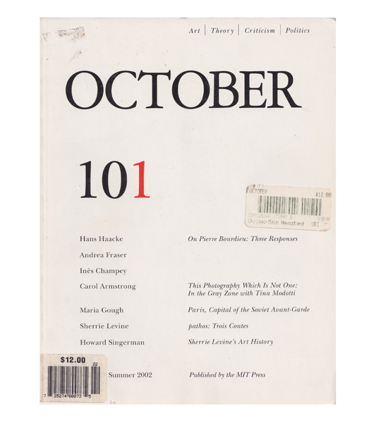 October: 101, Summer (MIT Press, 2002)